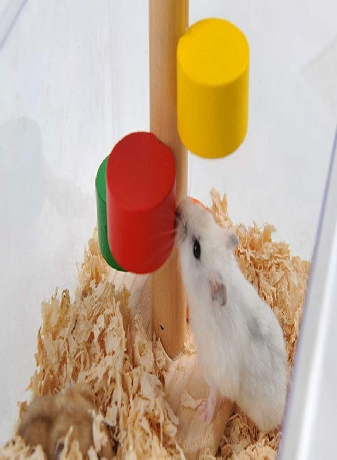 Litewoo Hamster Climbing Ladder Toy Natural Wooden Pets Training Cage Toy Colorful Playing Platform for Small Mice Guinea Pig Chinchilla Squirrel Sugar Glider Chipmunk(Random Color) - Image 5
